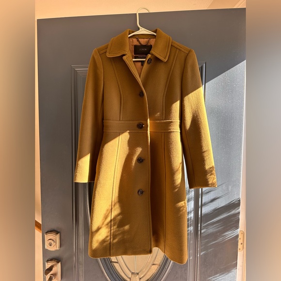 J. Crew Petite Lady Day Coat, 0P, Camel/Brown - Picture 1 of 4